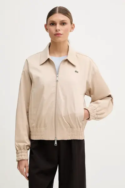 Lacoste krátká bunda pánská bavlněná s elastanem