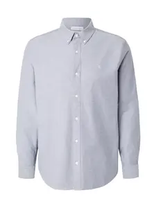Calvin Klein Jeans Košeľa 'Solid Classic Button-down'  modrá melírovaná