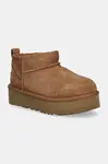 UGG snehule detské semišové CLASSIC ULTRA MINPLATFORM
