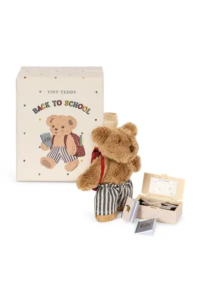 Konges Sløjd  dětský plyšák TINY TEDDY BACK TO SCHOOL