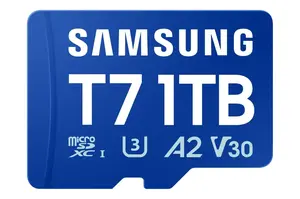 Paměťová karta Samsung T7/Micro SDXC/1TB/UHS-I U3 / Class 10, modrá