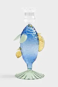 &k amsterdam  Dekorativní svícen  fish blue