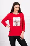 Halenka s potiskem Paradise red