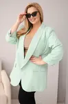 Kesi Włoski Dámská plus size elegantní sako mátová