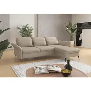 Sit & More ROHOVÁ SEDAČKA, textil, šedohnědá