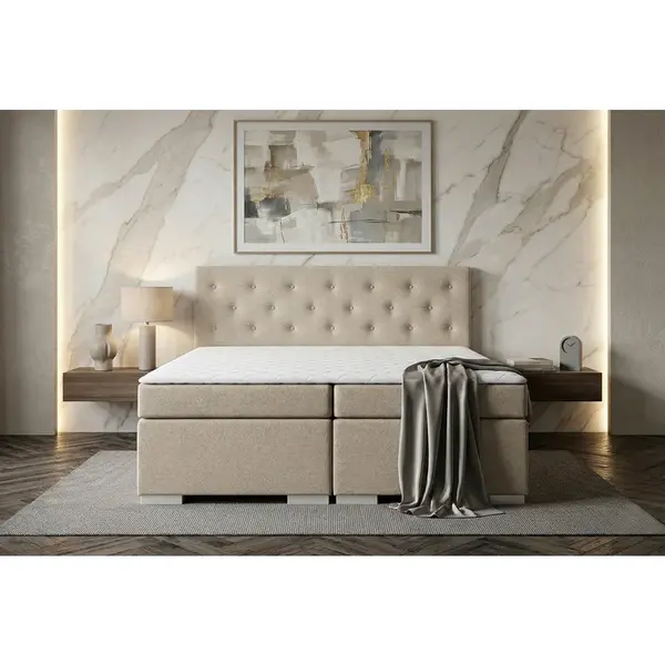MID.YOU POSTEL BOXSPRING, 180/200 cm, béžová