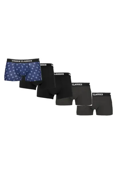Urban Classics Boxerky  modrá / sivá / čierna