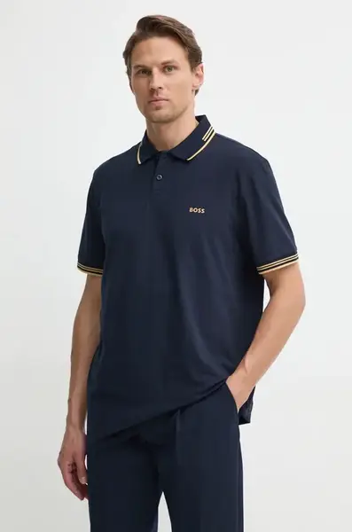 BOSS Green polo tričko pánske s bavlnou Paul