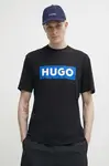 HUGO Blue Bavlněné tričko Hugo Blue Nico