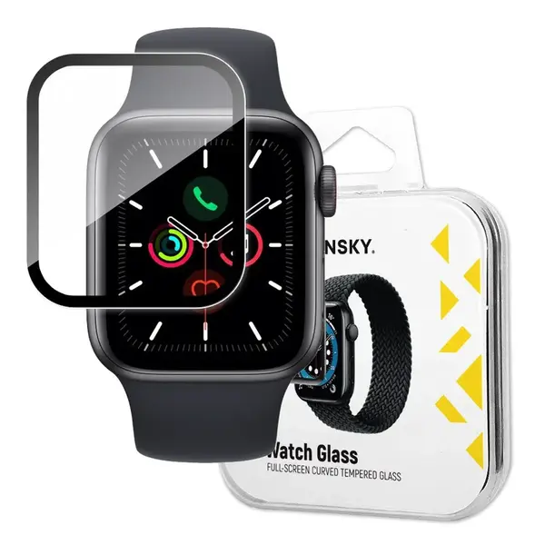 Wozinsky Watch Glass hybridní sklo, Apple Watch 4 / 5 / 6 / SE 1 / 2 / 3 (40 mm), černé