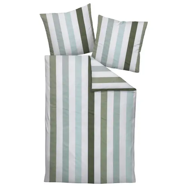 Janine POVLEČENÍ, makosatén, šalvějově zelená, 135/200 cm