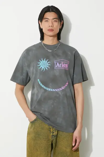 Bavlněné tričko Aries Grunge Happy Dude SS Tee
