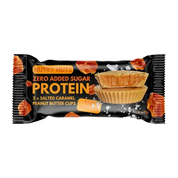 NUTRY NUTS Proteinové košíčky - slaný karamel s arašídovým máslem 2 x 21 g