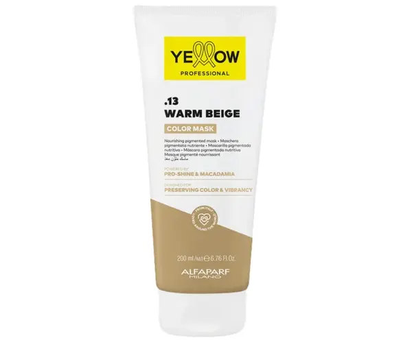 Vyživující maska s barevným pigmentem Yellow Professional Color Mask .13 Warm Beige - teplá béžová, 200 ml + dárek zdarma