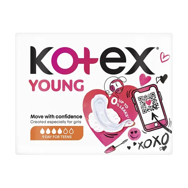 KOTEX YOUNG Day vložky 9 ks
