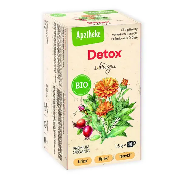 APOTHEKE Detox s břízou čaj BIO 20 sáčků