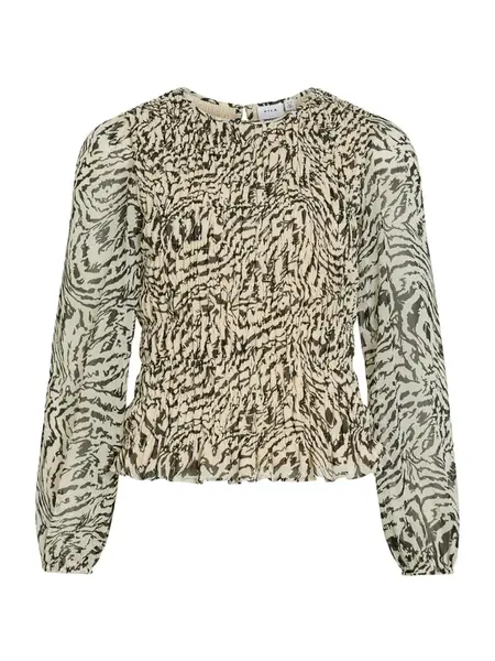 VILA Blúzka 'VIFALIA'  béžová / čierna