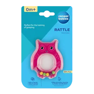 CANPOL BABIES Chrastítko sova - růžové
