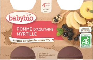 BABYBIO jablko borůvky 2 x 130 g
