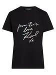 Karl Lagerfeld Tričko 'With Love'  čierna / biela