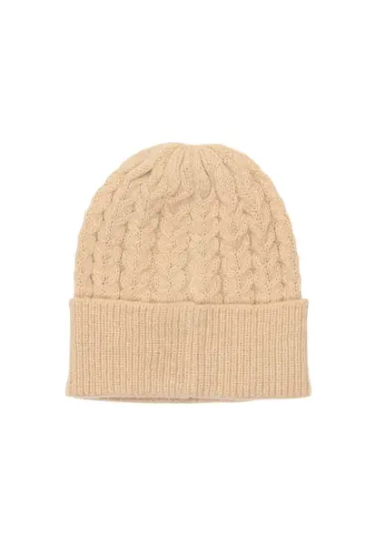 Béžová pletená čepice