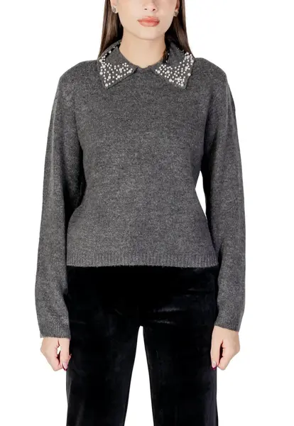 Jacqueline De Yong svetr s ozdobným límcem