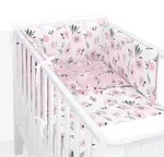 Mamo Tato Mantinel s povlečením do postýlky, 3D sada Bavlna, Růže,  135x100 cm