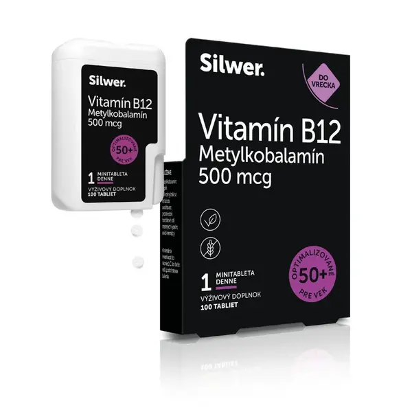 Silwer Vitamín B12 500 mcg , minitablety dvojbalenie
