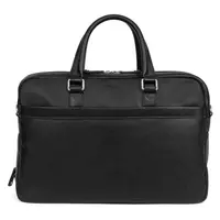 Velká kožená taška na notebook Hexagona Mell - černá