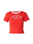 LEVI'S ® Tričko 'Graphic Ringer Mini Tee'  červená / biela