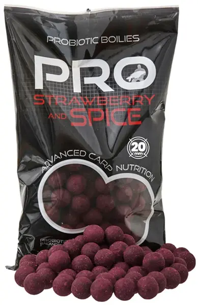 Starbaits boilie pro strawberry spice - 800 g 30 mm