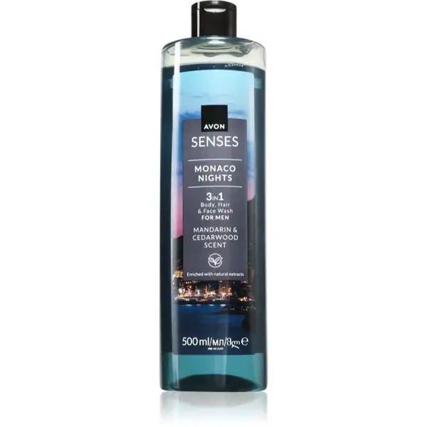 Avon Senses Monaco Nights sprchový gel 3 v 1 500 ml