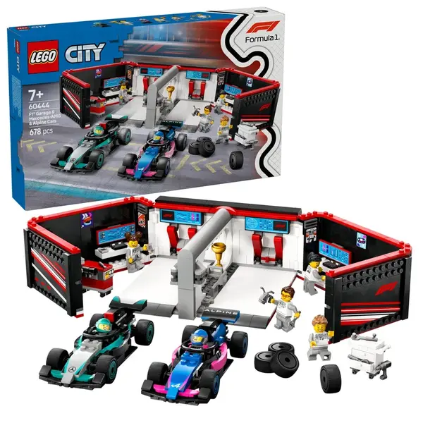 LEGO® City 60444 Garáž F1® a autá Mercedes-AMG a Alpine