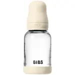 BIBS Baby Glass Bottle Round Latex antikoliková lahev Ivory 120 ml