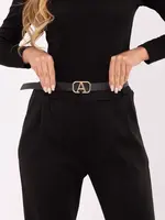 Černé jednobarevné kalhoty