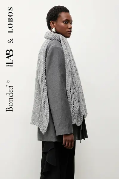 Šála s vlnou Bonded by Answear.LAB & LOBOS