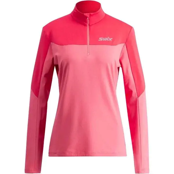 Swix INFINITY LIGHT HALF ZIP W Dámská funkční mikina, růžová, velikost