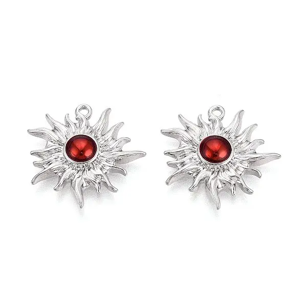 Brass with Enamel Pendants