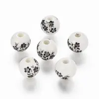 Handmade Printed Porcelain Beads