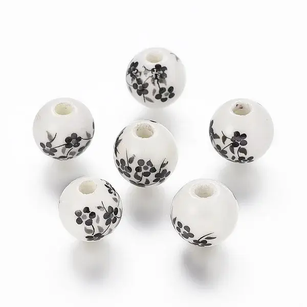 Handmade Printed Porcelain Beads
