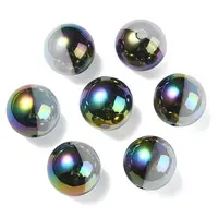 UV Plating Rainbow Iridescent Opaque Acrylic Beads