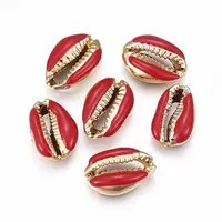 Electroplated Cowrie Shell Beads