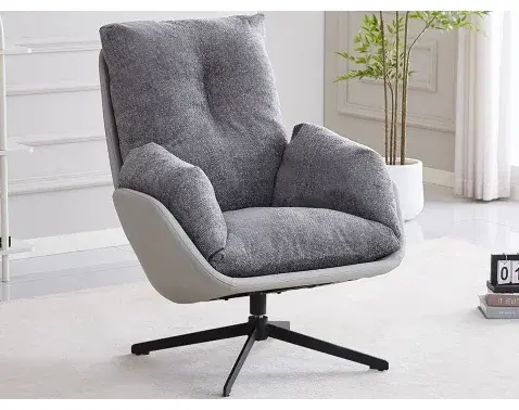 Otočné kreslo Modena, holubia šedá tkanina%