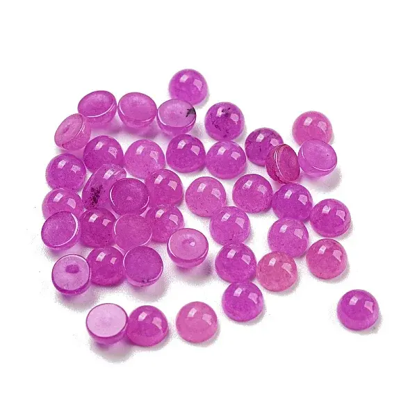 Natural White Jade Dyed Cabochons