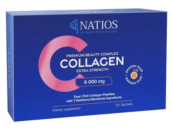 NATIOS Collagen Premium Beauty Complex, Komplex pro krásu, 6 000 mg 30 sáčků