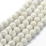 Synthetic Lava Rock Round Beads Strands
