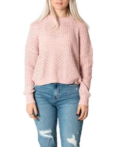 Růžový pletený svetr Only