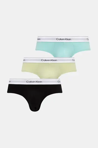 Spodní prádlo Calvin Klein Underwear 3-pack pánské, zelená barva, LV00NB4388