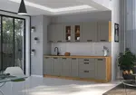 Kuchyňská linka 260 cm Luna 3 - Dub artisan + Clay grey
