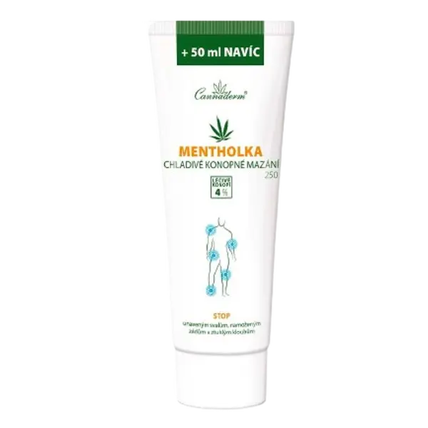 CANNADERM Mentholka Chladivé konopné mazání 250 ml